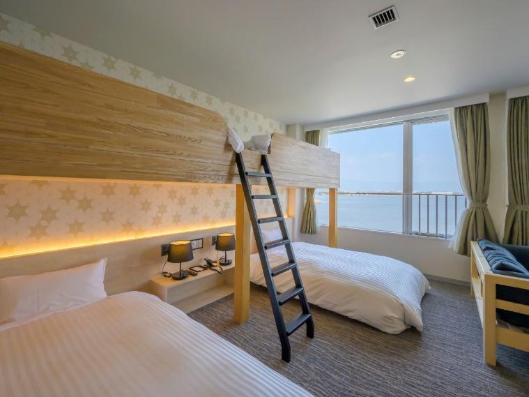 リニューアルした客室「湖側ロフト付スーペリアツイン～命MIKOTO」