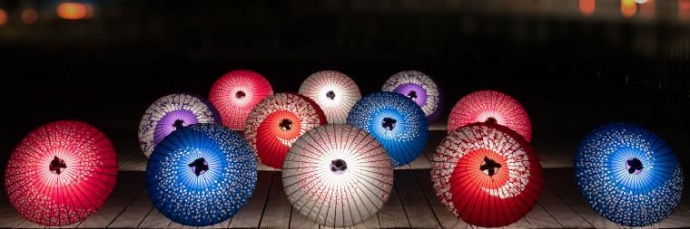 「雲の上のランタンまつり」和傘