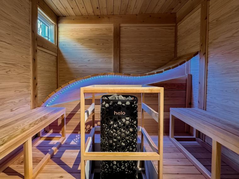 客室に用意されたサウナ