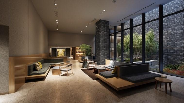 「三井ガーデンホテル京都三条プレミア」ロビーラウンジ