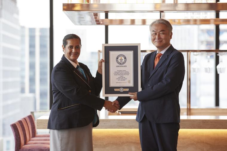 「カンデオホテルズ大阪ザ・タワー」ギネス世界記録認定