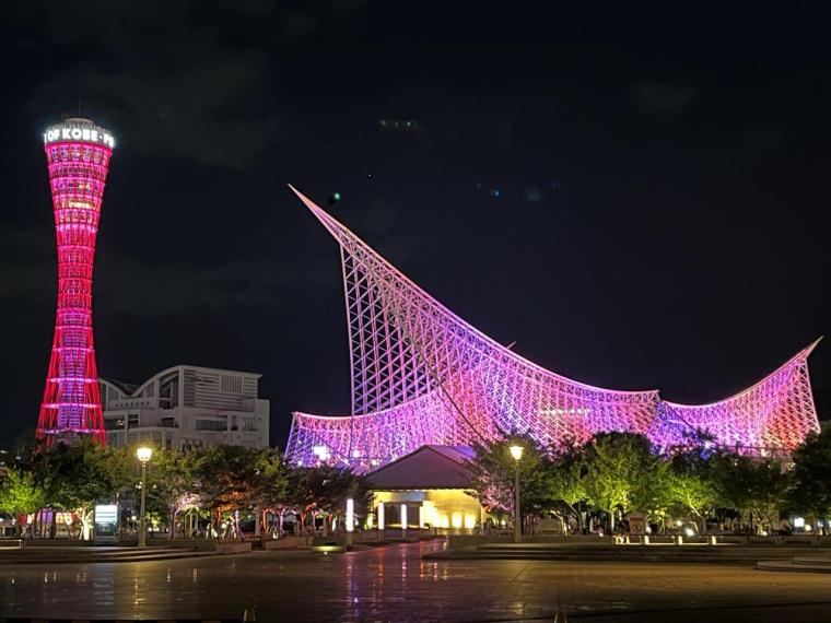 神戸ウォーターフロントアートプロジェクト 2024～ 光と音の演出「Connect」～