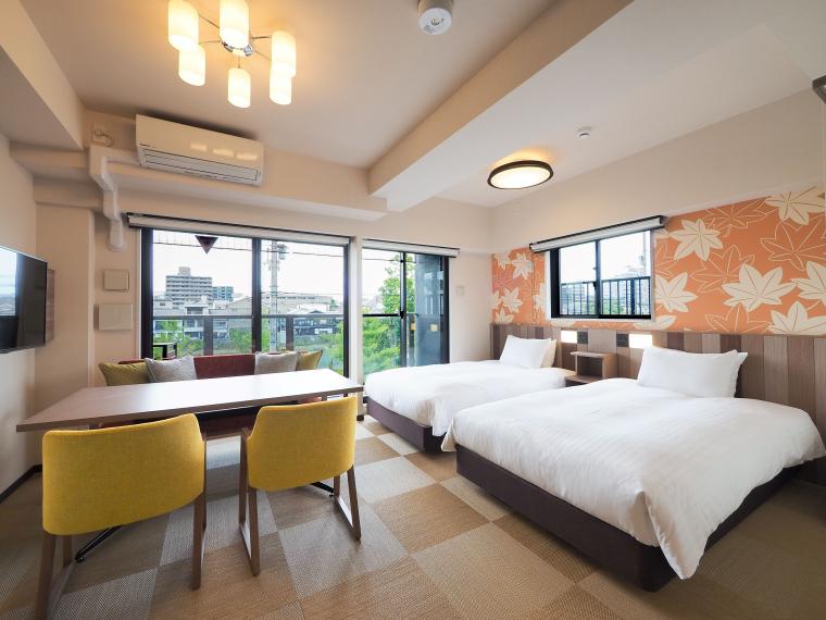 「日和ステイ京都鴨川」鴨川ビュー1ベッドルームスイート