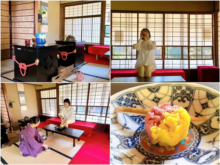 【台湾出身編集者kumaの金沢散歩】400年の歴史を誇る『玉泉園』にある金沢最古の茶室『灑雪亭』での茶道体験を見学