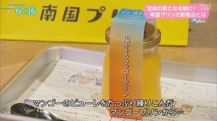宮崎の食材をふんだんに使った絶品プリン！新商品「塩キャラマンゴープリン」が登場(2024年9月2日放送）