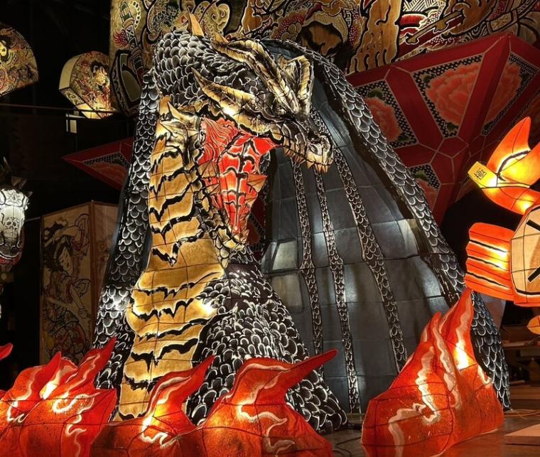 福井駅・越前和紙ミラボレアスねぷた