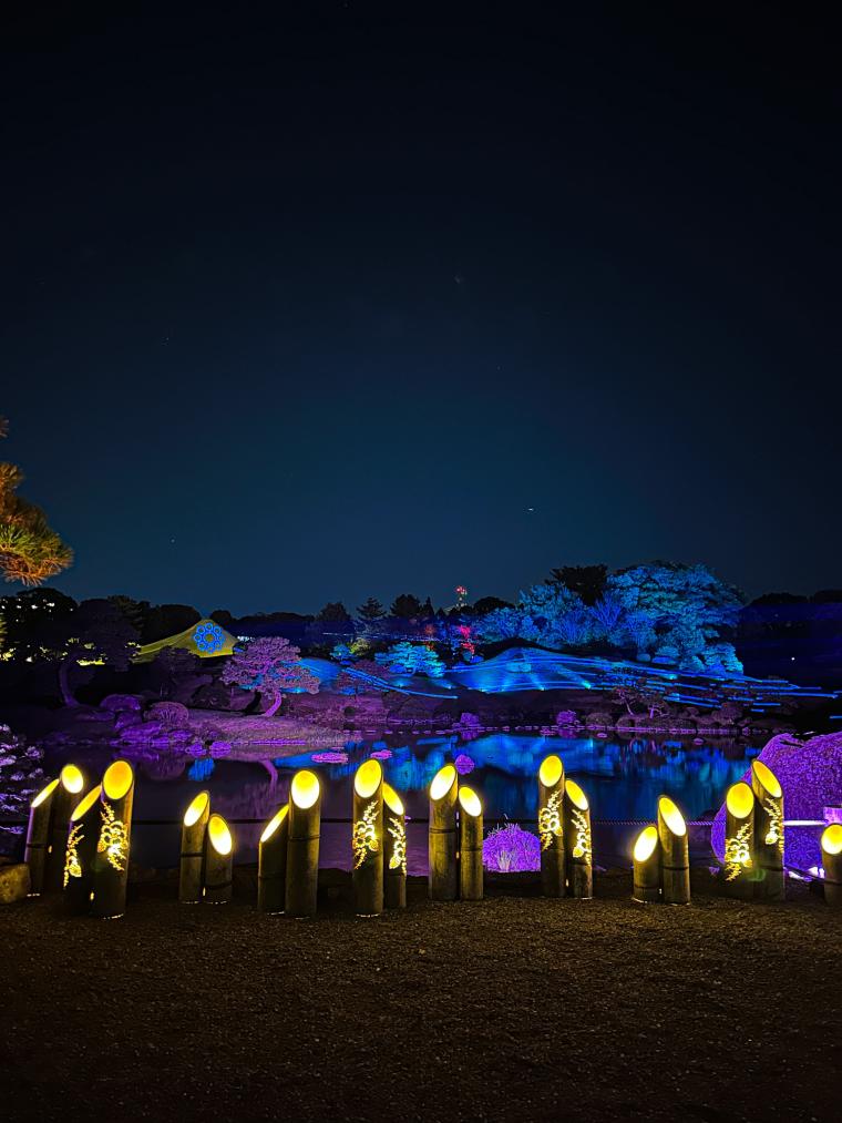 福岡イルミイベント「光のナイトウォークin福岡城・鴻臚館 -竹花玄夜と舞-」開催！