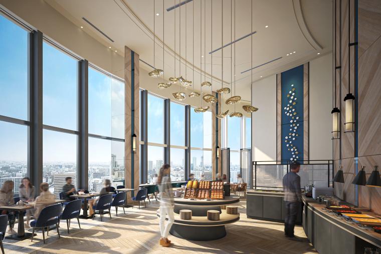 「札幌プリンスホテル」クラブラウンジ（ダイニングエリア）