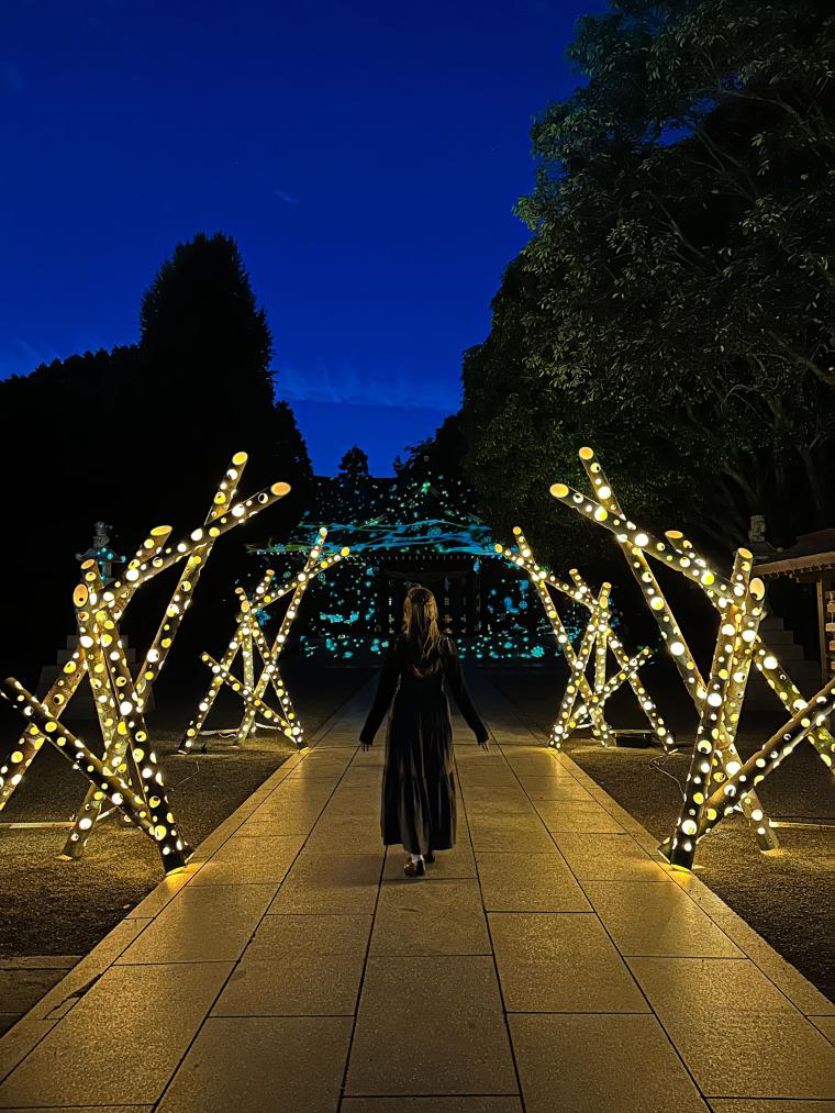 福岡イルミイベント「光のナイトウォークin福岡城・鴻臚館 -竹花玄夜と舞-」開催！