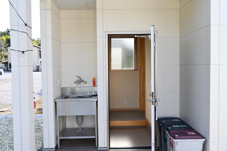 BBQスペースの手洗い場