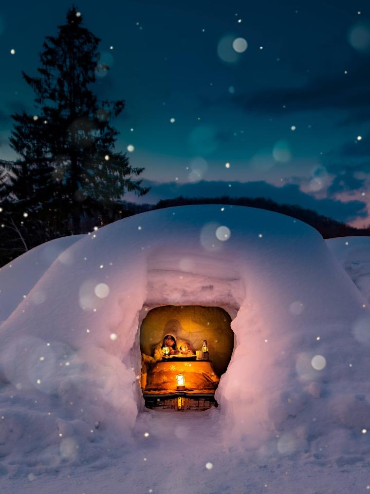 「まほら岩⼿ 氷の世界」