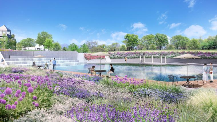 「Gunma Flower Park +」メインガーデン内