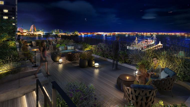 「ザ・ゲートホテル横浜 by HULIC」ルーフトップテラス