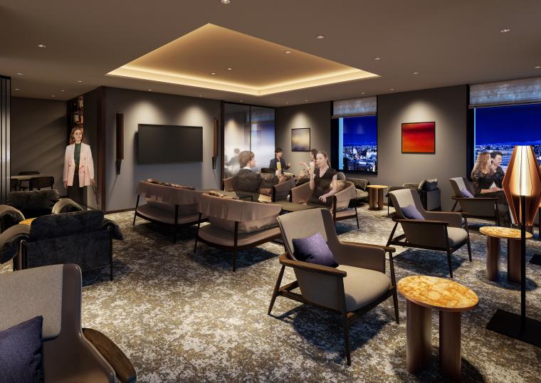 「ザ・ゲートホテル福岡 by HULIC」宿泊者専用ラウンジ