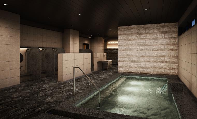 「暖雪 札幌」大浴場