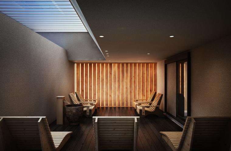 「暖雪 札幌」外気浴スペース