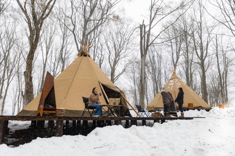 「白馬岩岳マウンテンリゾート」ティピーテント