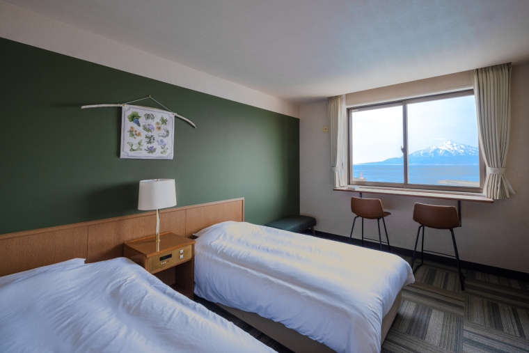 「礼文観光ホテル 咲涼」洋室・利尻富士ビュー2
