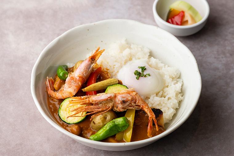 石川県産甘海老とチキンのマレンゴ風カレー