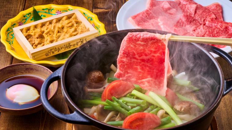 「GRAND CHARIOT 北斗七星135°」淡路ビーフ山海トマトすきやき