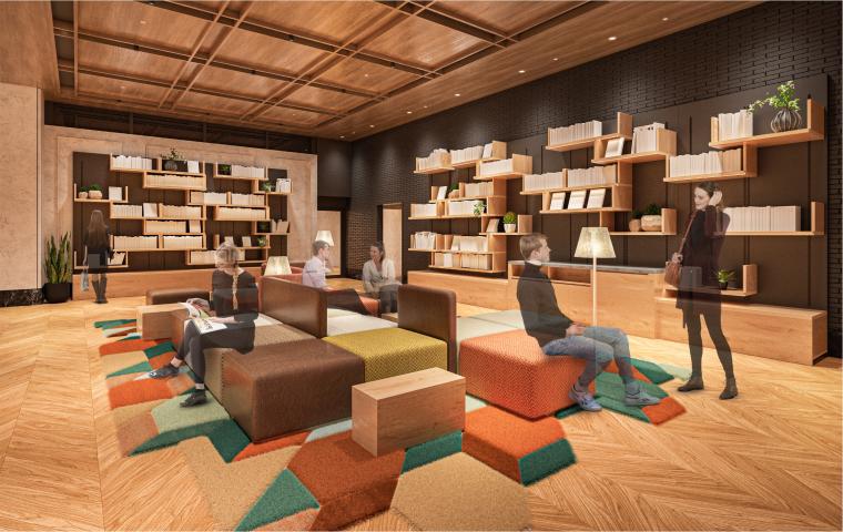 「IN THE LIBRARY hotel and books TOKOROZAWA」the crossroads