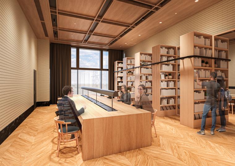 「IN THE LIBRARY hotel and books TOKOROZAWA」the big table