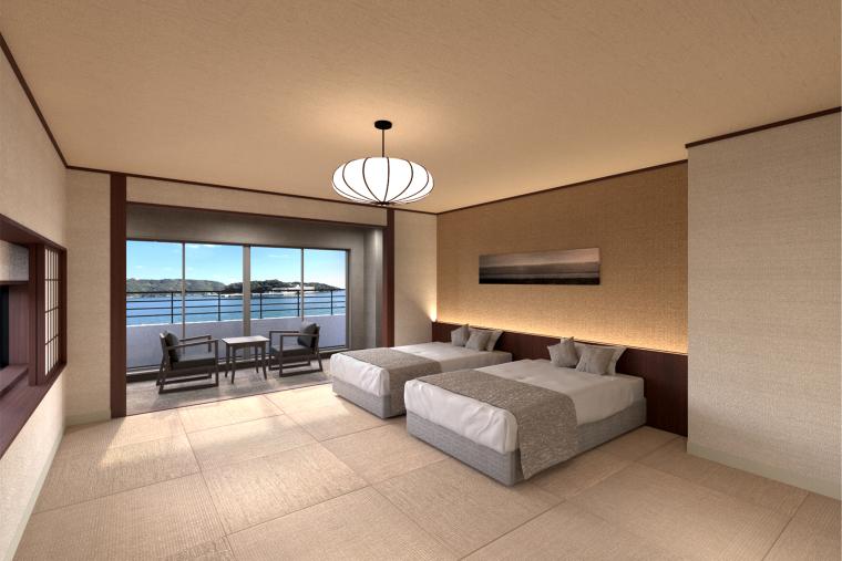 「TAOYA那智勝浦」和ベッドルーム