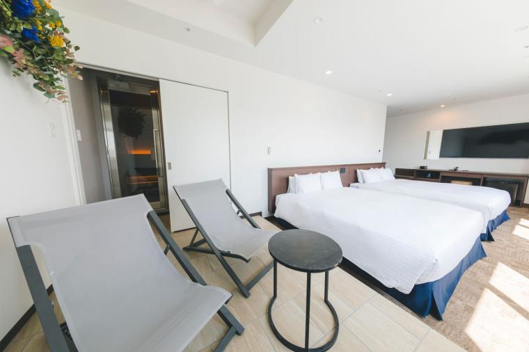 「シーサイドホテル舞子ビラ神戸」サウナ付きクイーンルーム