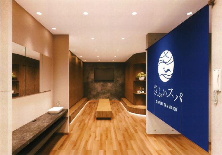 「シーサイドホテル舞子ビラ神戸」サウナ入口