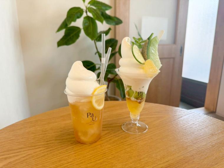 島根県松江市、宍道湖のほとりにあるソフトクリーム専門店。豊富なフレーバーとアレンジメニューが楽しめる