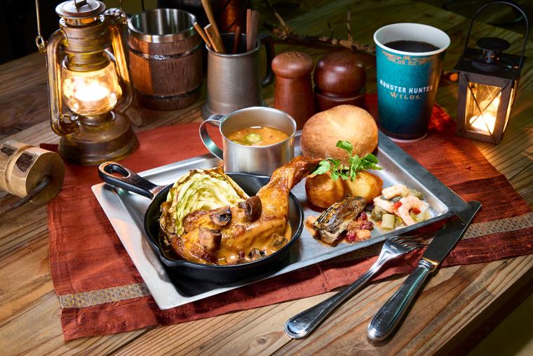 USJ「焚き火料理 チキン、ゴチソウダケ、モンスターチリ」