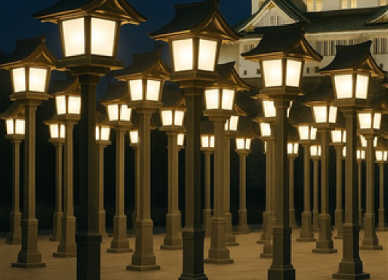 「大阪城イルミナージュ」灯籠回廊