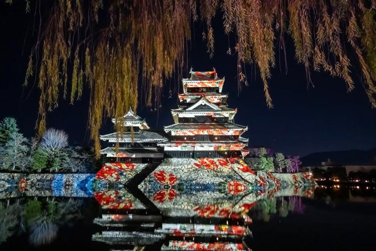 松本城 プロジェクションマッピング