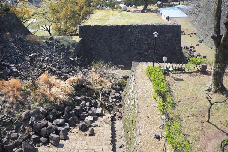 熊本城 震災後の連続桝形