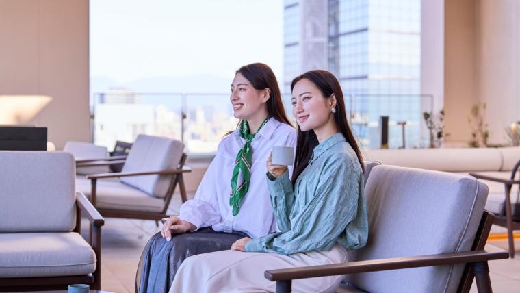 「福岡プリンスホテル ももち浜」クラブラウンジ・テラス席