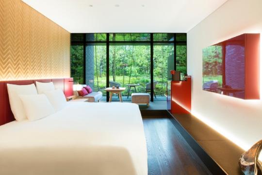 ギャリア・二条城　京都　ｂｙ　バンヤンツリー・グループ　竹林が見える客室