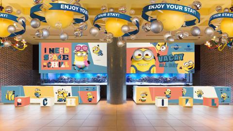 USJオフィシャルホテル「ホテル ユニバーサル ポート」ミニオンロビーが一新