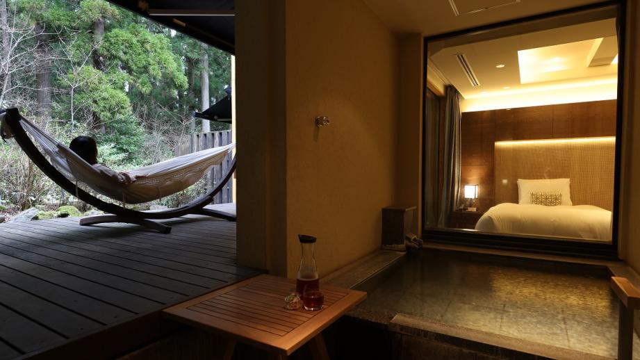 プレシャススイートツイン「福（さいわい）」の露天風呂