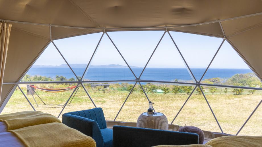 玄界灘が一望できるオーシャンビューのグランピング