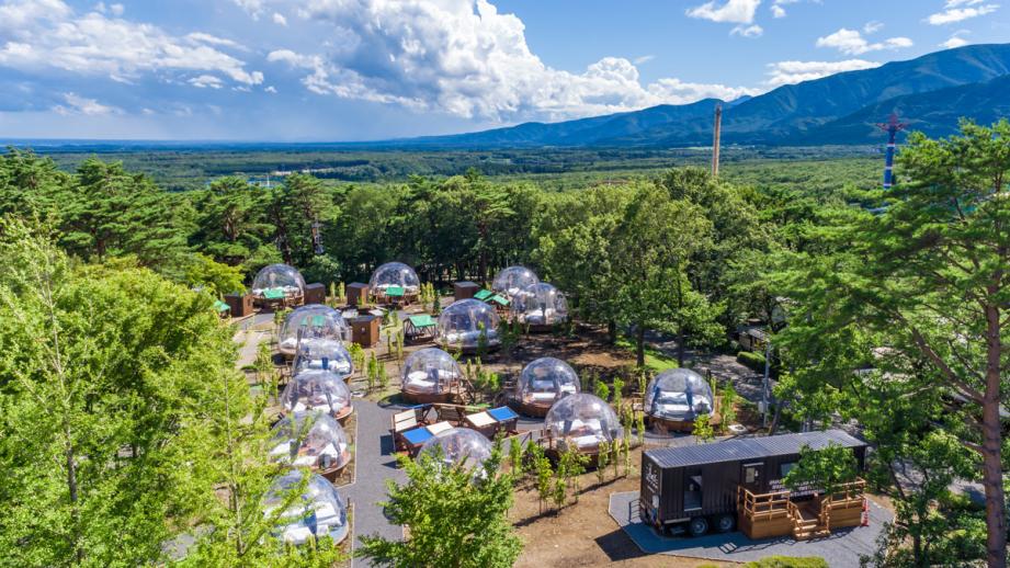 「那須高原 TOWAピュアコテージ」内にある「ソランピング」エリアの一画