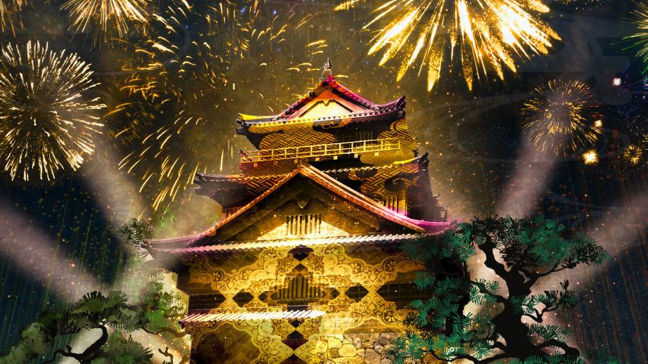 岡崎城天守閣プロジェクションマッピングのイメージ