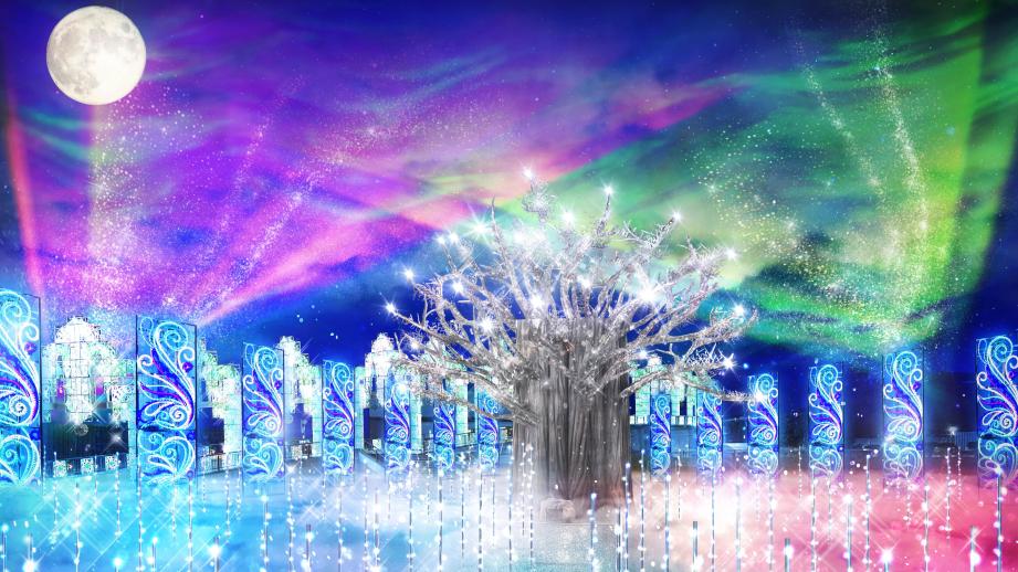 雲海とオーロラ広がる幻想庭園も初登場！「ラグナシア」冬季イルミネーション