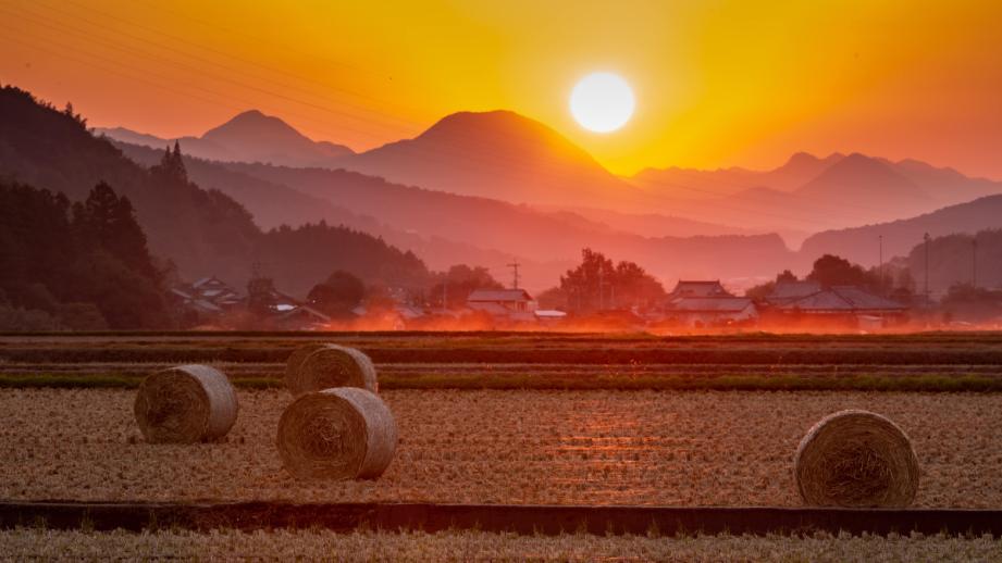 豊後高田市周辺の夕日