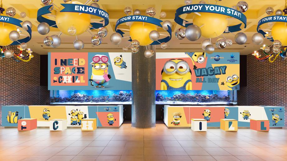 USJオフィシャルホテル「ホテル ユニバーサル ポート」ミニオンロビーが一新