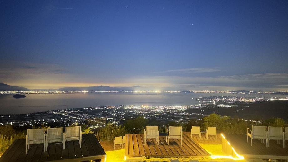 「びわこ箱館山」展望デッキ