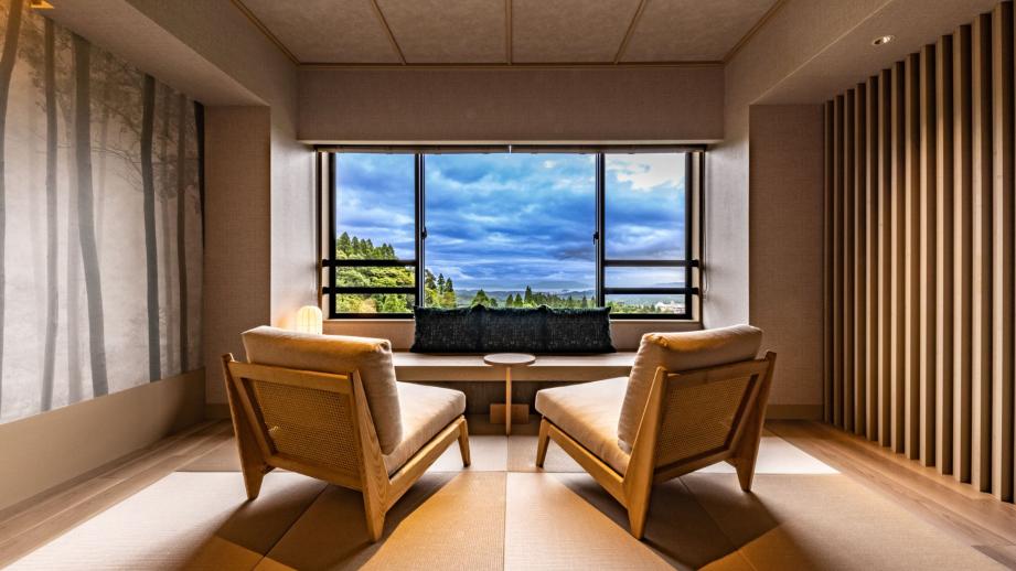 「AUBEGIO霧島観光ホテル」プレミアム露天風呂付和洋室