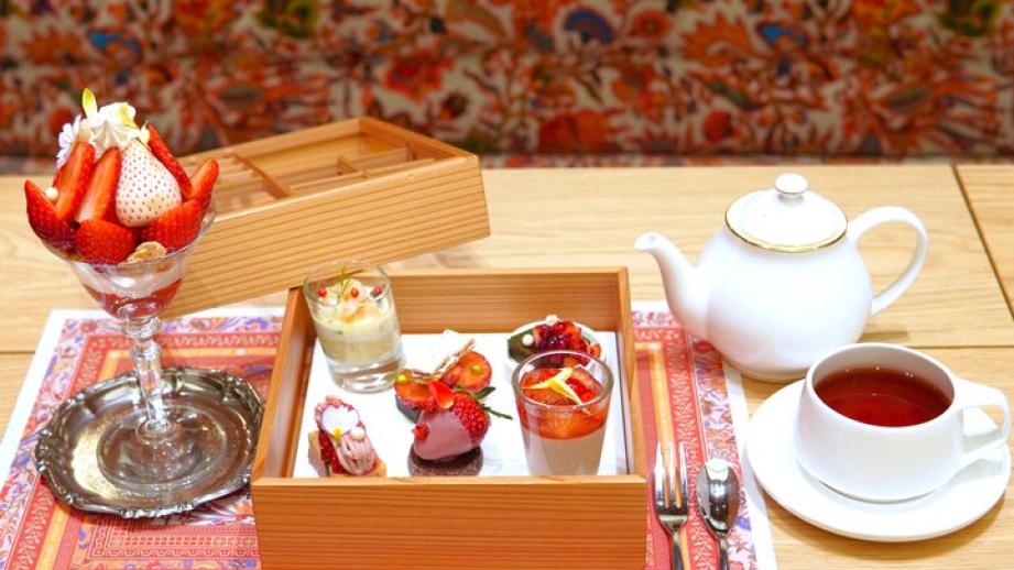 組子箱から漂ういちごの甘い香りに心弾むティータイム♪横浜「水信ブルック＆ファクトリー」