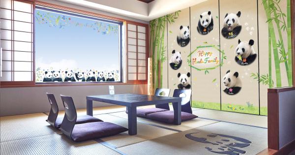 パンダとの滞在をイメージした「南紀白浜マリオットホテル」の特別ルーム
