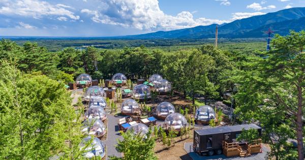 「那須高原 TOWAピュアコテージ」内にある「ソランピング」エリアの一画