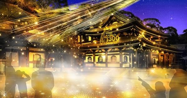 夜の長谷寺を彩る「光のインスタレーション ―あまねく光―」